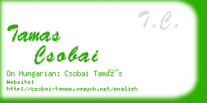 tamas csobai business card